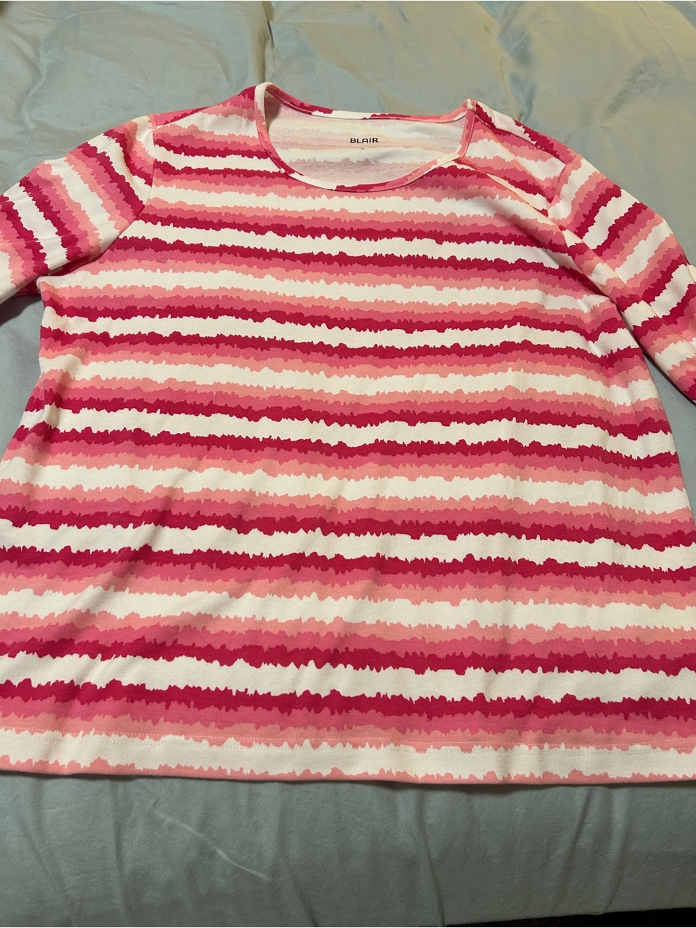 Blair Pink Stripe Crewneck Long Sleeve Top